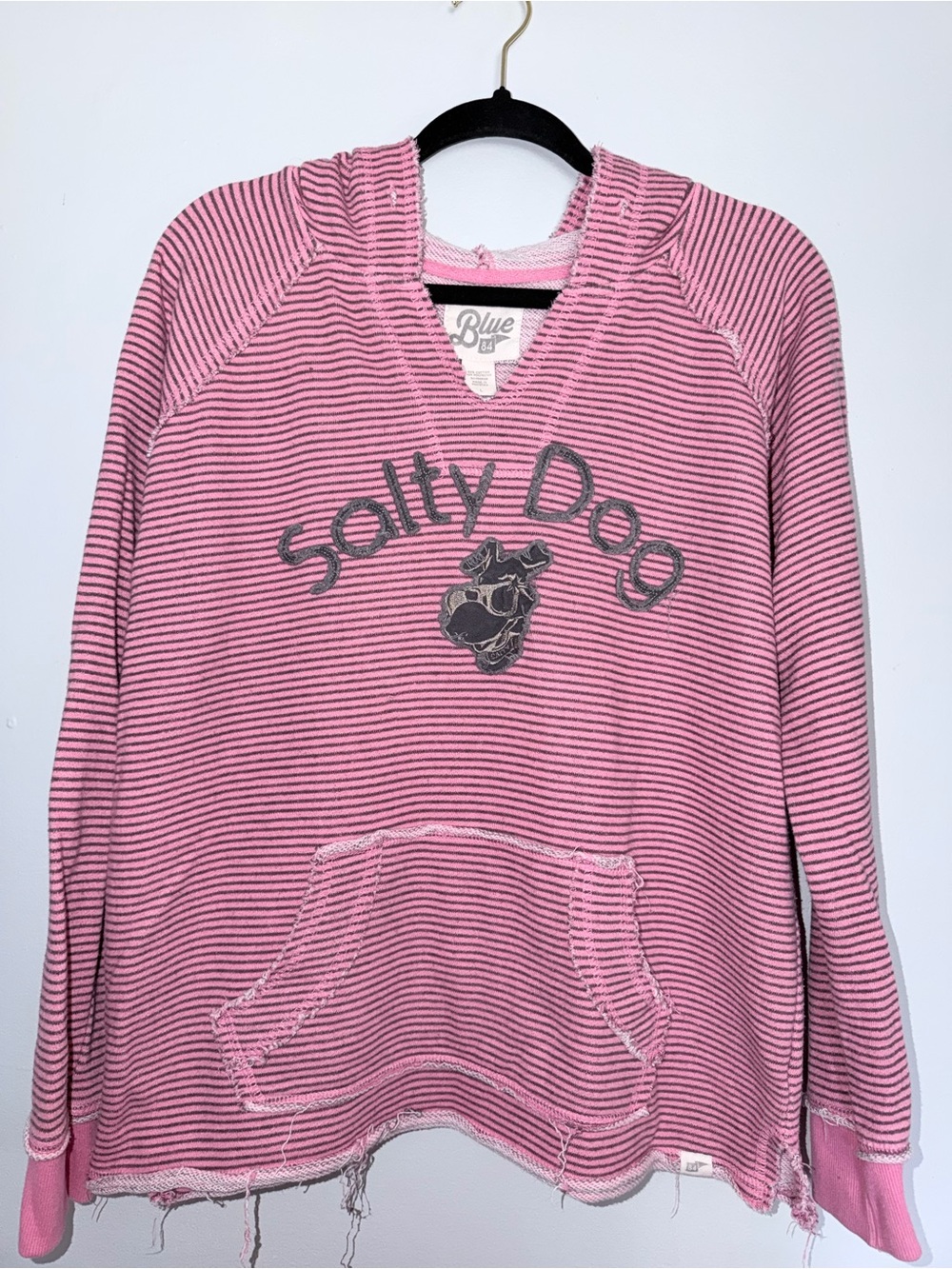 Blue 84 Pink & Dark Pink Striped 'Salty Dog' Kids Hoodie